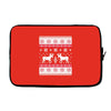 reindeer christmas ugly sweater Laptop sleeve