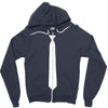 skinny white tie Zipper Hoodie