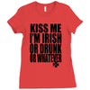 kiss me i'm irish or drunk or whatever t shirt st patricks day funny t Ladies Fitted T-Shirt