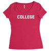 college Women's Triblend Scoop T-shirt