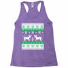 reindeer christmas ugly sweater Racerback Tank