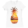 pineapple and beach Ladies Fitted T-Shirt