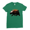 Bear Adventure With Roses Ladies Fitted T-Shirt