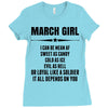 Super March Girl Ladies Fitted T-Shirt