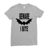 beware i bite Ladies Fitted T-Shirt