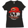 mario skull Ladies Fitted T-Shirt