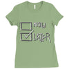 now or later Ladies Fitted T-Shirt