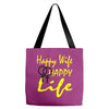 happy wife happy life Tote Bags