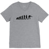 evolution of snooker or pool ape to player mens black new t shirt top V-Neck Tee