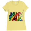 jake paul text paradise Ladies Fitted T-Shirt