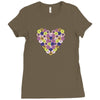 Pansy Heart Ladies Fitted T-Shirt