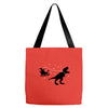 noel dinosaur Tote Bags