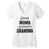great moms get promoted to grandma Women's V-Neck T-Shirt