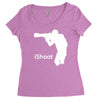 ishoot   camera photographer trained shooting funny gun photo gift tee Women's Triblend Scoop T-shirt