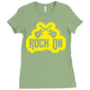 rock on Ladies Fitted T-Shirt