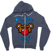 red nosed bear Zipper Hoodie
