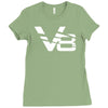v8 motor sport sound drag race tuning hotrod route 66 turbo big Ladies Fitted T-Shirt