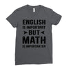 English Is Important But Math Is Importanter Ladies Fitted T-Shirt