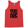 photographer camera photography modern text photos scrapbook geek t sh Tank Top