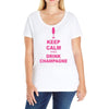keep calm and drink champagne Ladies Curvy T-Shirt