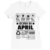 Born In April Ladies Fitted T-Shirt