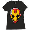 iron skull Ladies Fitted T-Shirt