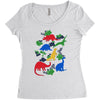 dinosaurs Women's Triblend Scoop T-shirt