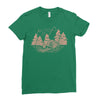 Camping Red Ladies Fitted T-Shirt