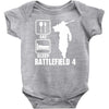 eat sleep battlefield 4, funny Baby Bodysuit