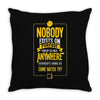 nobody exists on purpose Throw Pillow