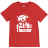 ted fuck you thunder V-Neck Tee