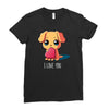 puppy love Ladies Fitted T-Shirt