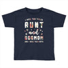 i have two titles aunt and dogmom and i rock them both with roses Toddler T-shirt