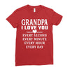 I Love You Grandpa Ladies Fitted T-Shirt