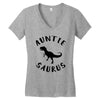 Auntiesaurus Women's V-Neck T-Shirt