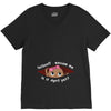 April Peeking Out Baby Girl V-Neck Tee