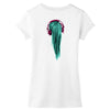 headphones girl Women's V-Neck T-Shirt