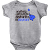 anything unrelated elephants Baby Bodysuit