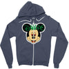 mickey dope ganja Zipper Hoodie