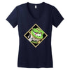 snake green Women's V-Neck T-Shirt
