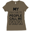 fathers day papa's Ladies Fitted T-Shirt