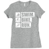 v6 swim bike run Ladies Fitted T-Shirt