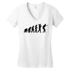 evolution of table tennis or ping pong mens black t shirt top Women's V-Neck T-Shirt