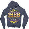 legends are born in 1988 hoodie 5 Zipper Hoodie