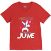 unicorns are born in june V-Neck Tee