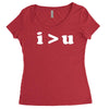 i  u i am greater than you Women's Triblend Scoop T-shirt