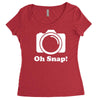 oh snap camera Women's Triblend Scoop T-shirt