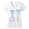 sketch of piston Women's V-Neck T-Shirt