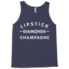 lipstick diamonds champagne Tank Top