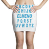alphabet abc elemno Mini Skirts
